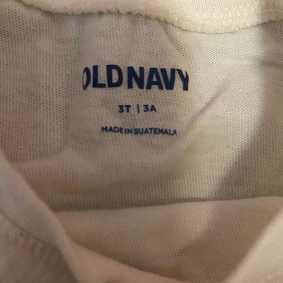 🦖 Old Navy Dino Graphic Tee | Toddler Boys 3T | Beige Short Sleeve T-Rex Shirt - Picture 6 of 6